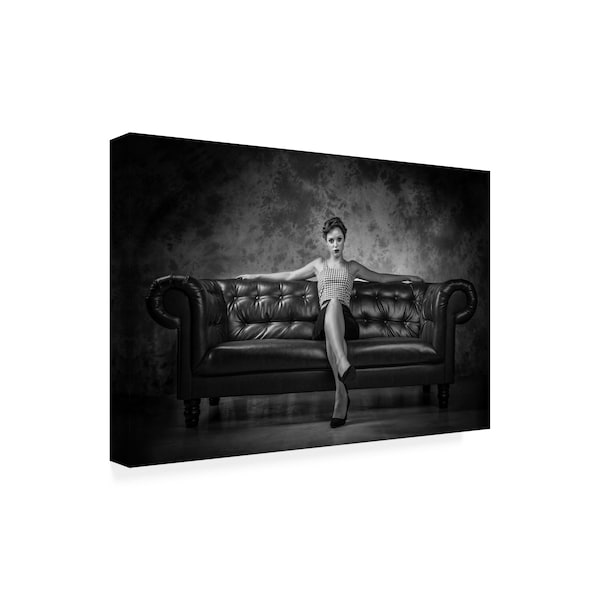 Luc Stalmans 'Sofa Kicking' Canvas Art,16x24